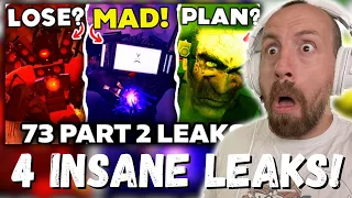 4 NEW EPISODE 73 PART 2 LEAKS & EXCLUSIVE INFO?! - SKIBIDI TOILET Analysis Theory (REACTION!!!)