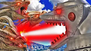 MECHA GODZILLA vs KING GHIDORAH in GTA 5 (Mods)