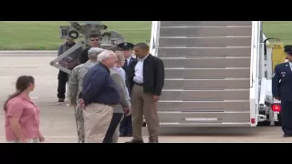 President Obama Arrives in Oklahoma to Tour Tornado Damage - Air Force One Lands at Tinker AFB