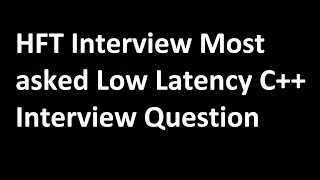 HFT Low Latency C++ Interview Question - Template Metaprogramming