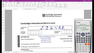 9709/32/O/N/22 --- CAIE AS & A LEVEL PURE MATHEMATICS 3 OCT_NOV 2022 Paper 32