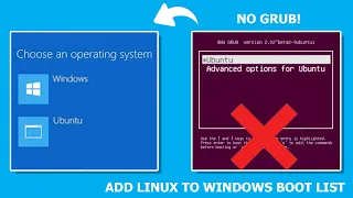 How to add Ubuntu to Windows boot List | Instead of GRUB !!