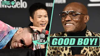 Kamaru Usman vs Colby Covington Highlights at UFC 268 Press Conference | Best Trash Talk