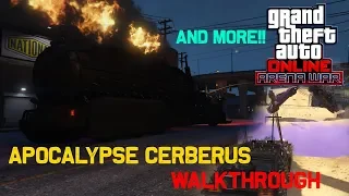 GTA Online ARENA WAR DLC! WORKSHOP/APOCALYPSE CERBERUS customizations and Walkthrough/ test drive/