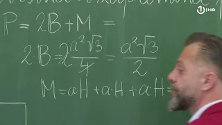 Domaća zadaća za 9. razred: - Matematika - Površina i zapremina pravilne trostrane prizme