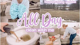 ALL DAY CLEAN WITH ME // CLEANING MOTIVATION // HOMEMAKING // SUNDAY RESET // HOUSE HUNTING UPDATE!
