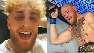 JAKE PAUL LAUGHS AT CONOR MCGREGOR GETTING KNOCKED OUT BY DUSTIN POIRIER, PROS REACT TO NASTY KO