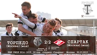 "Торпедо" (Москва) (мол) - "Спартак" (Москва) (мол) (2:2). Обзор матча