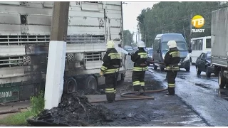 В Твери взорвалась фура, перевозившая свиней. 2016-07-08