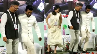 Ram Charan Dance On Natu Natu Song With Foreign Delegates At G20 Summit | Manastars