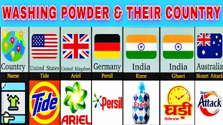 "Top Washing Powder Brands Around the World: Origins and Popularity" Washing Powder & Their Country