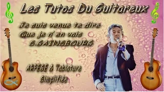 Tuto Je suis venue te dire que je m en vais S Gainsbourg ARPEGE - TABLATURE