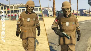 GTA5 MALE BEFF MODDED OUTFIT 1.58 (IAA BADGE, JOGGERS & TAN ARMOUR!) BEFF GLITCH OUTFIT PS4-5/XBOX