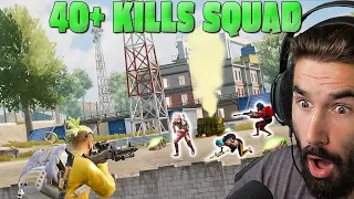 40 KILLS With Random Squad! Hard Action Gameplay 😱 PUBG MOBILE