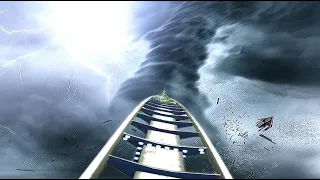 Ride a Roller Coaster Inside an EF5 Tornado! (POV)