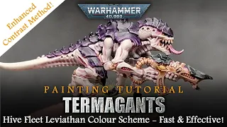 How to Paint Hive Fleet Leviathan TERMAGANTS Full Painting Tutorial - Warhammer 40K 10th Edition