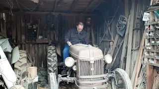 Cold weather starting 1939 9n ford tractor.