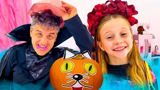 Nastya belajar Alfabet Bahasa Inggris di Halloween - Belajar ABC untuk anak-anak prasekolah