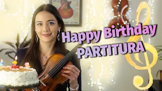 ¡CUMPLEAÑOS FELIZ!🎻/ HAPPY BIRTHDAY PARTITURA SUPER FÁCIL!🤗🎻