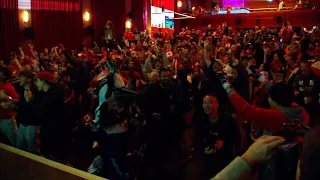 The moment fans go crazy after historic Canadian goal