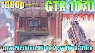 BioShock Infinite GTX 1070 + Ryzen 5 2600 | 1080p | Low vs. Medium vs. High vs. Very High vs. Ultra