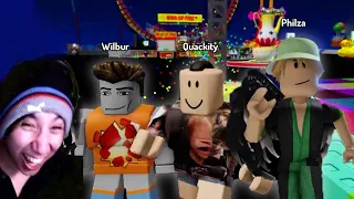 Quackity plays Roblox w/ Wilbur & Philza