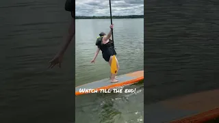 Paddle boarding 1st time (Funny)#bloopers #shorts #funny #cute #fail #fails