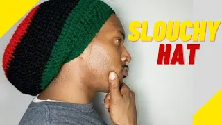 Quick crochet slouchy beanie - How to crochet a slouchy hat for man