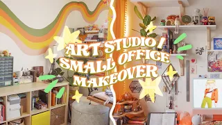 art studio & small office makeover! ✸ creating the colorful creative workspace of my dreams ♡