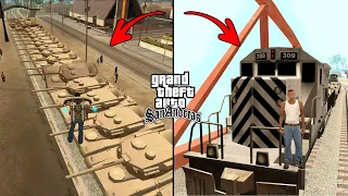 Can 100 Tanks Stop the Train in GTA San Andreas?