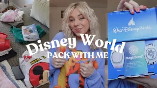 PACK WITH ME FOR DISNEY WORLD♥️✈️ - trip plans, what I'm packing, & setting up magic bands!