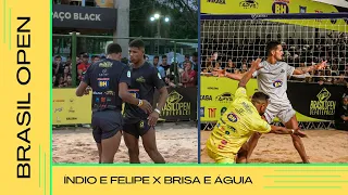 JOGAÇO CHEIO DE PROVOCAÇÕES! Índio e Felipe X Brisa e Águia - BRASIL OPEN DE FUTEVÔLEI