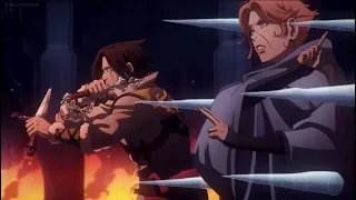 Castlevania (Netflix) 2x7 Trevor, Alucard, & Sypha vs Vampire soldiers (2/2)