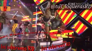 Daddy yankee y carolin aquino en los premios soberanos RD 2018 (dura duara)excelente actuación