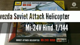 Zvezda Soviet Attack Helicopter Mi-24V Hind 1/144