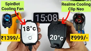 Realme Cooling Fan vs Spinbot Cooling Test for 15mins Shocking Results 😱😲😯