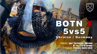 Buhurt Tech TV GoPro | BOTN X 5vs5 Germany vs Ukraine 60fps