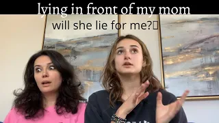 lying about my morning routine in front of my mom//prank