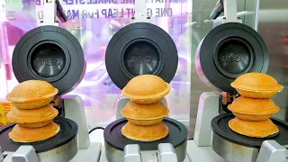 Hamburger UFO Burger to eat clean without spilling, Flying saucer burger / Korean street food