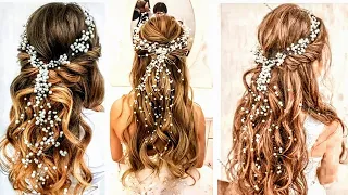 Pearl Wedding Crown/Bridal Pearl Tiara (Waterfall) For Open Hairstyle/Princess Tiara🤩