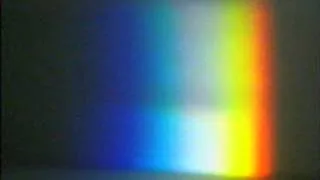 Light split into colours by a prism