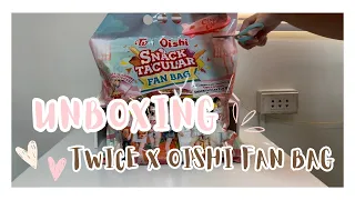 ASMR Unboxing (づ ◕‿◕ )づ TWICE x OISHI | Snacktacular Fan Bag | TayJu Sisters