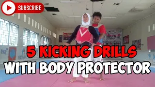 5 Kicking Drills with Body protector for Beginner