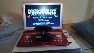 Games from flash drive on Portable DVD player.