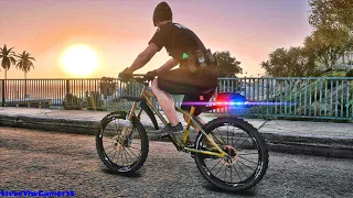 Playing GTA 5 As A POLICE OFFICER Beach Bicycle Patrol| GTA 5 Lspdfr Mod| 4K