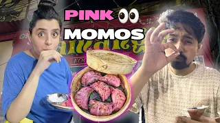 Trying PINK MOMO of Tamang Food Corner for the first time..