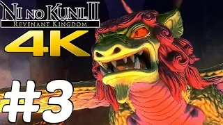 Ni No Kuni 2 Revenant Kingdom - Early Gameplay Walkthrough Part 3 - Longfang Boss [4K 60FPS ULTRA]