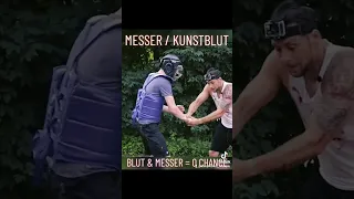 MESSERABWEHR mit KUNSTBLUT 100% Realität