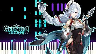 Shenhe Theme: Crane in the Wild - Genshin Impact Character Demo | [Piano Cover] (Synthesia)「ピアノ」