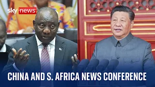 Chinese President Xi Jinping holds news conference with South African president